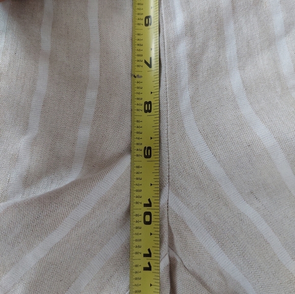 Loft Linen Blend Striped Pull On Pants Size Meduim - Picture 6 of 10